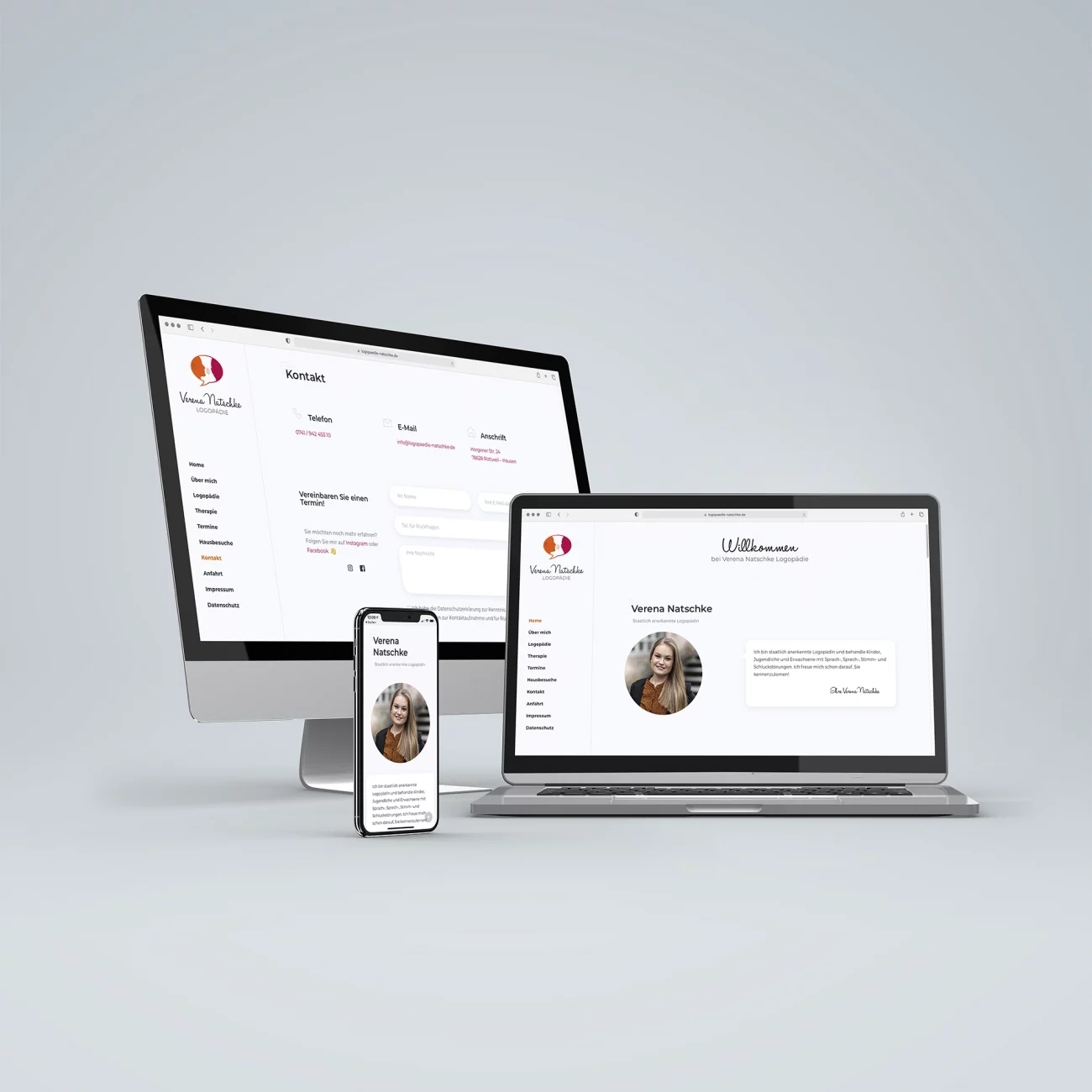 Webdesign für Verena Natschke Logopädie