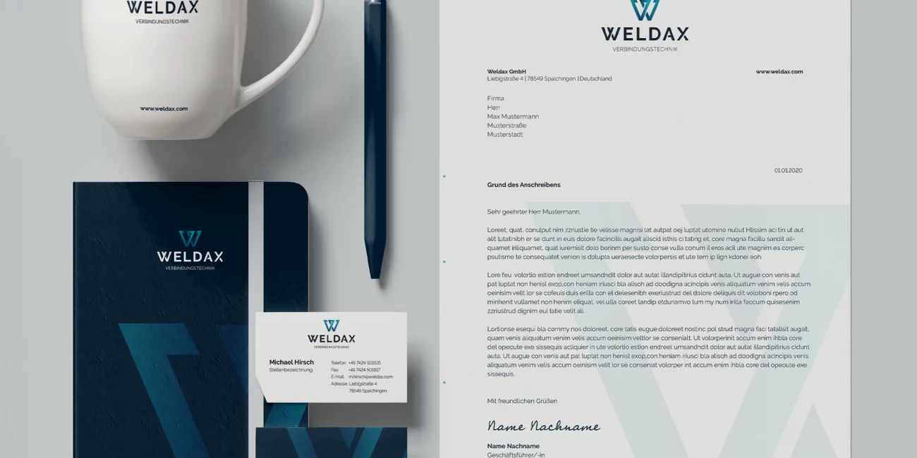 Corporate Stationery für WELDAX